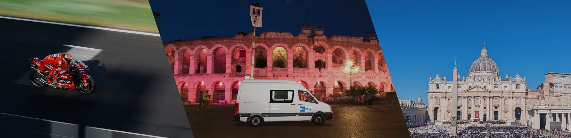 We contribute to the success of major current affairs, sports and live entertainment events.